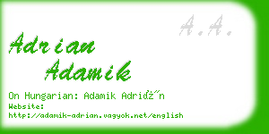 adrian adamik business card